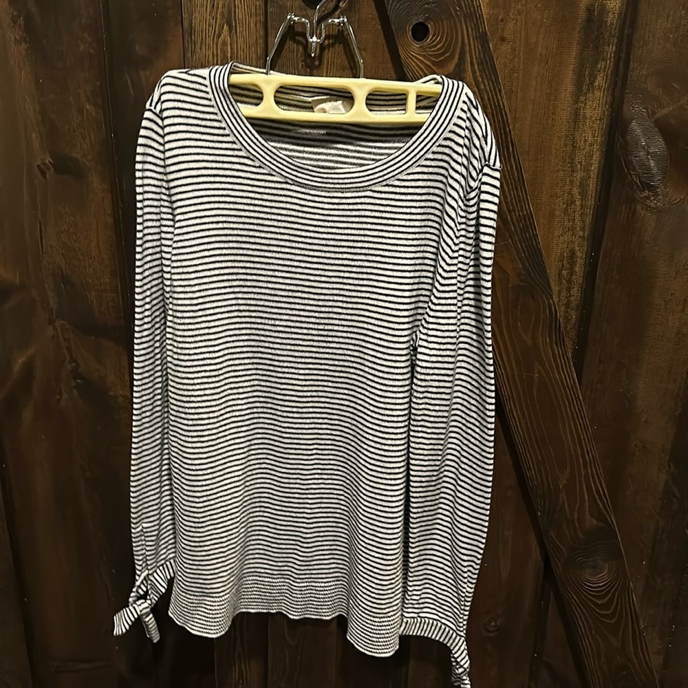 Loft Outlet Striped Sweater, Size Medium Petite